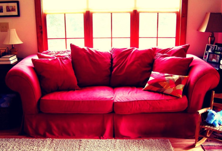 Диван Честерфилд рыжий