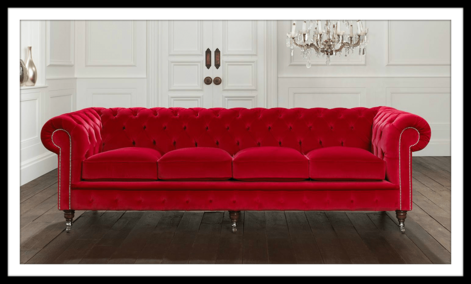 Диван красный премиум