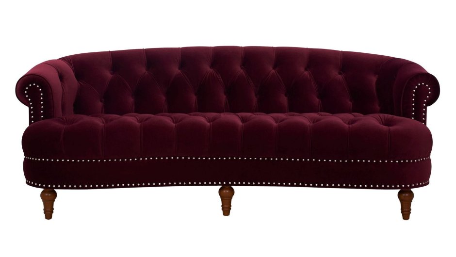 Английский диван Честерфилд бордовый