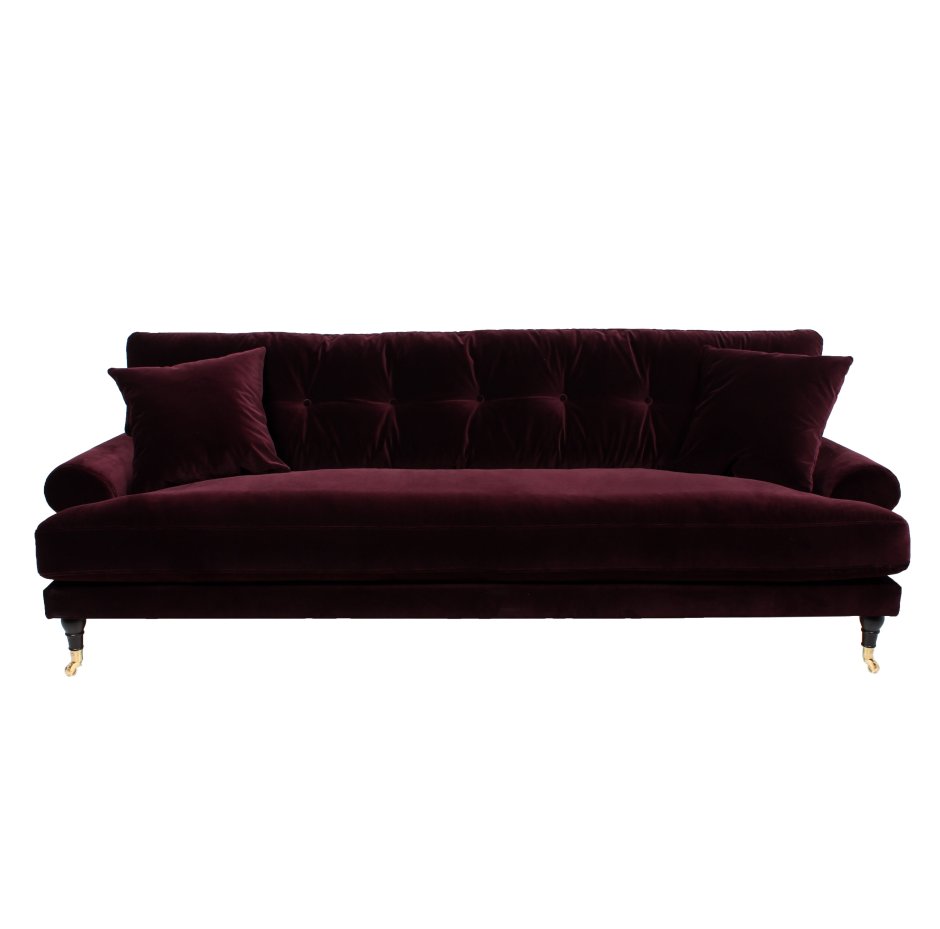Рубиновый диван бархатный