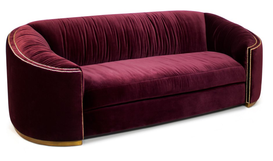 Бордовый вельвет диван