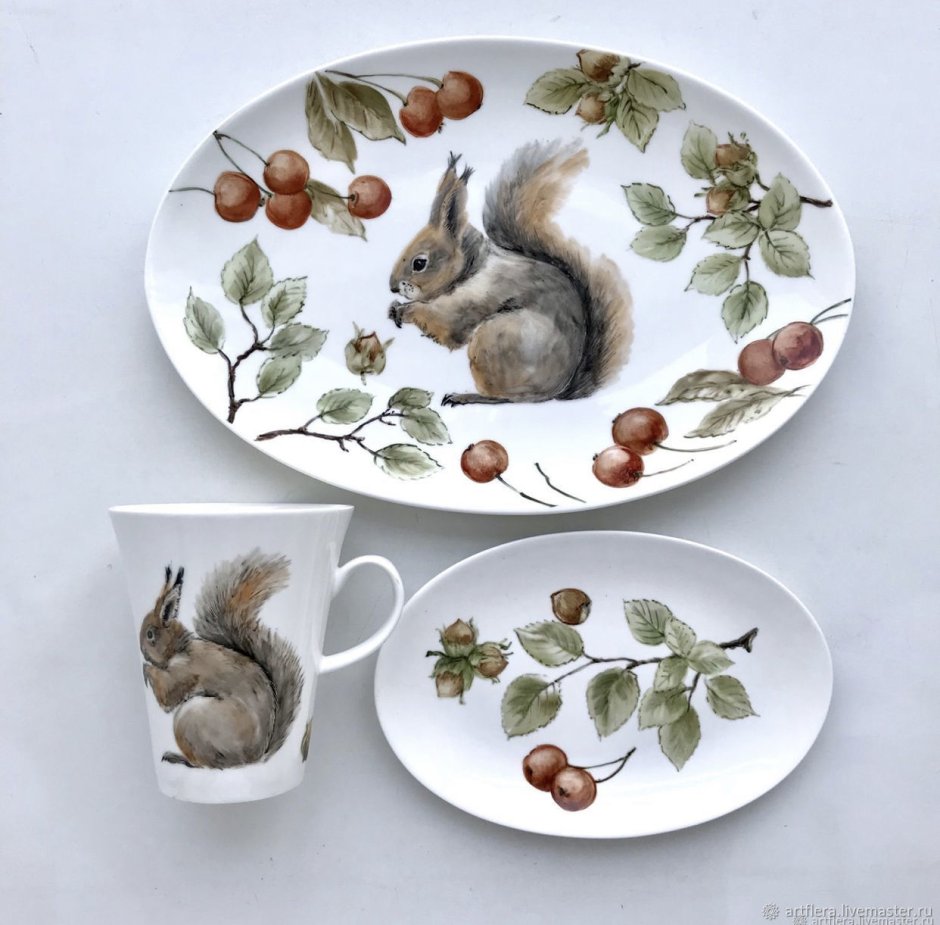 Фарфоровые зайчики посуда