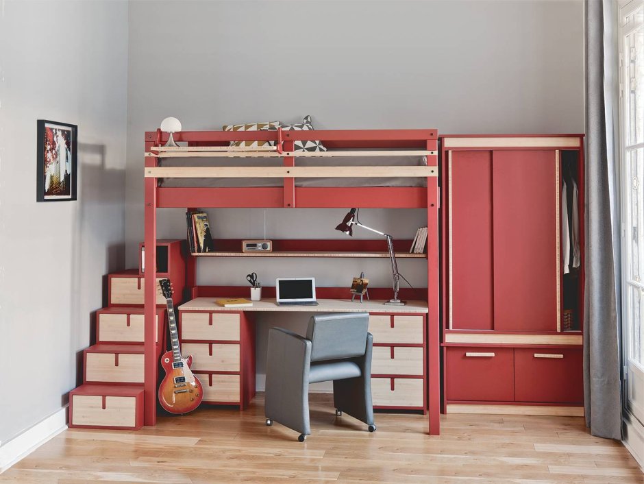 Кровать-чердак для подростка