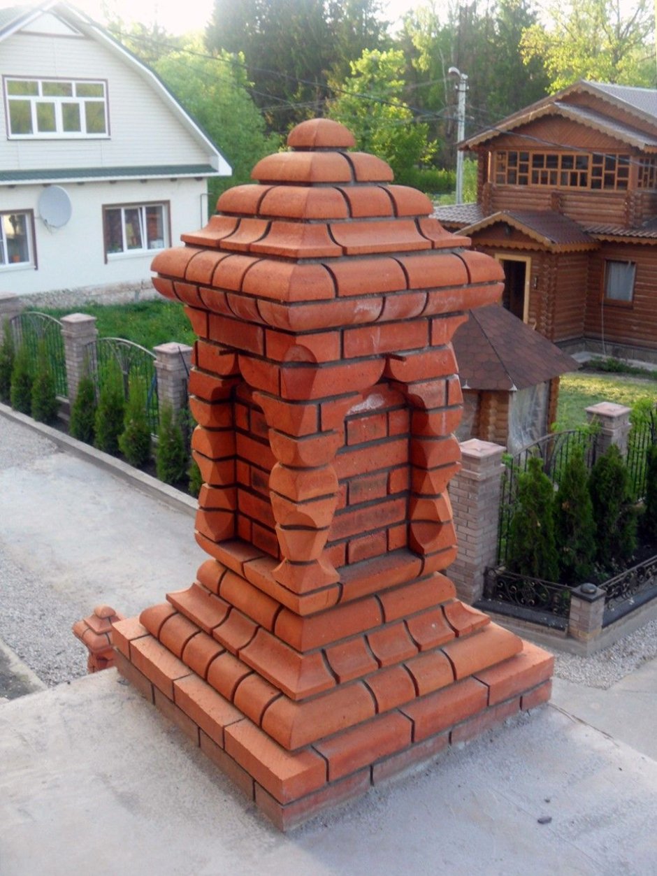 Колонны из фигурного кирпича