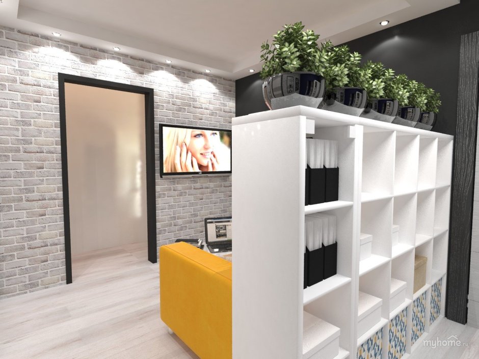 Перегородка между коридором и гостиной