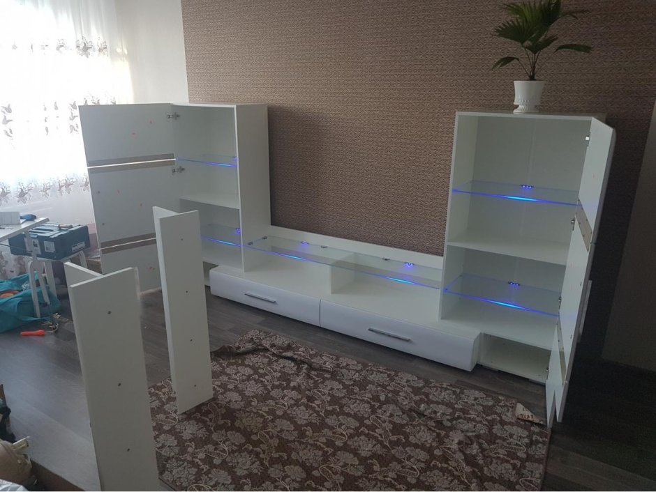 Гостиная Домино черный глянец Браво мебель