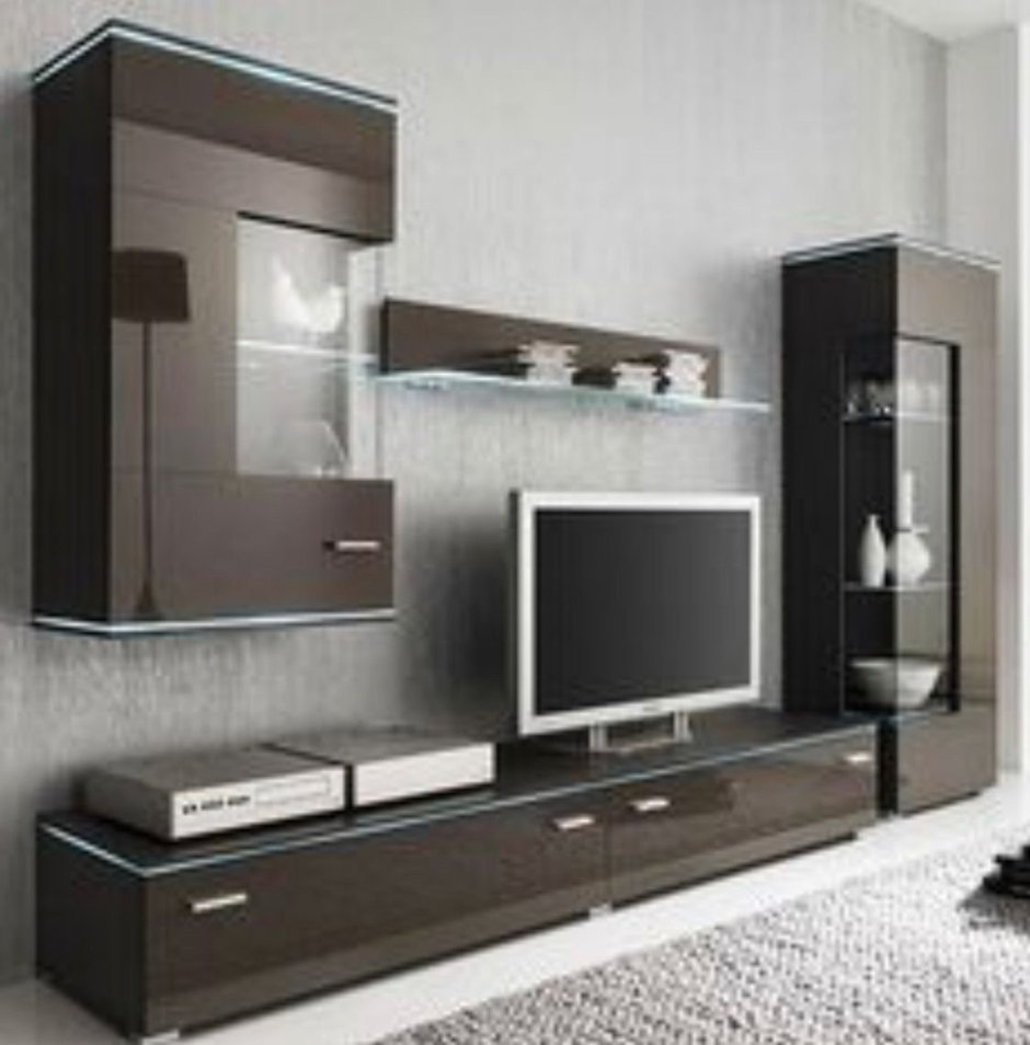 Гостиная "Домино" белый глянец