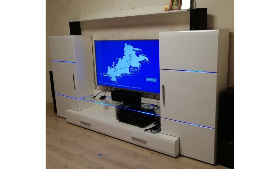 Гостиная Домино черный глянец Браво мебель