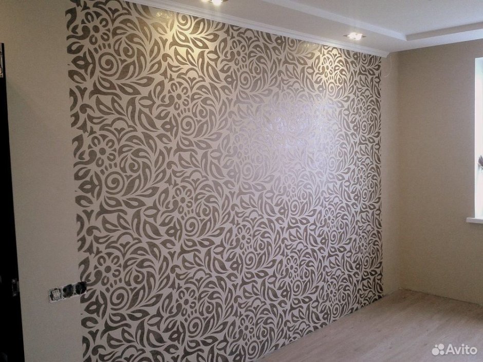 Комбинированное оклеивание стен обоями