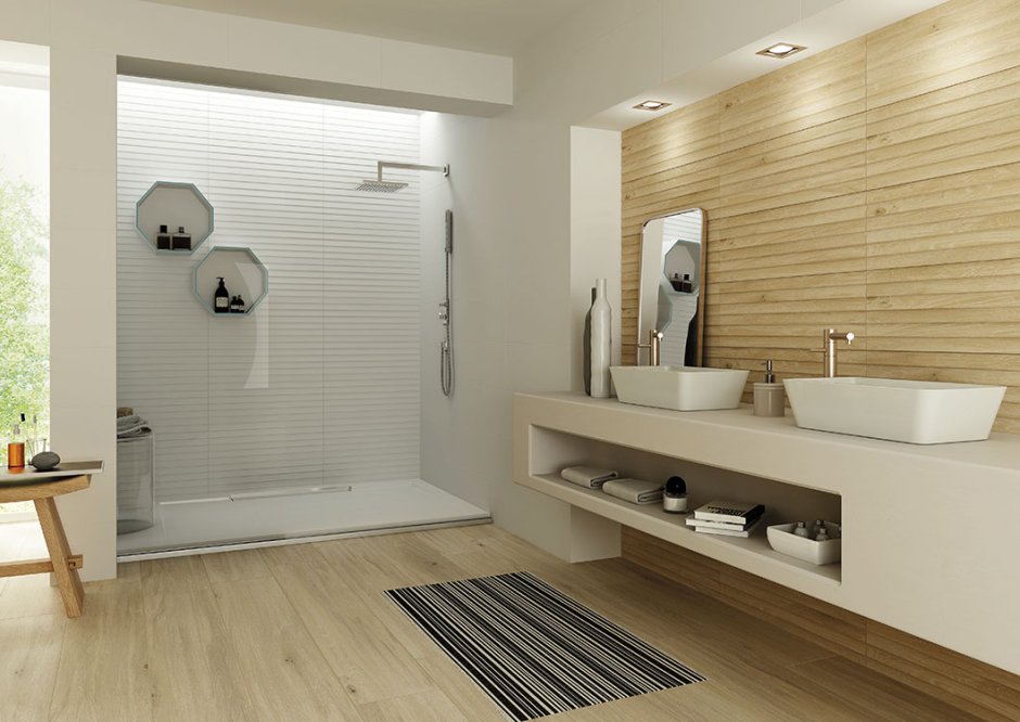 Серая плитка кабанчик в ванной