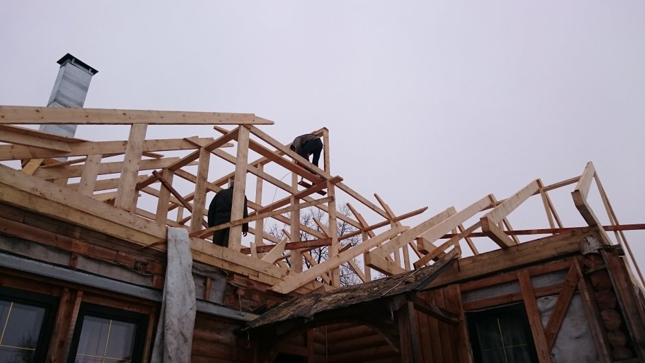 Монтаж ендовы стропильная система