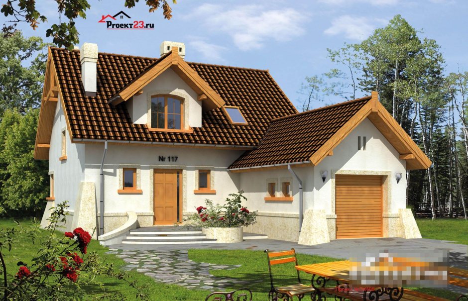 Крыша дома с мансардой