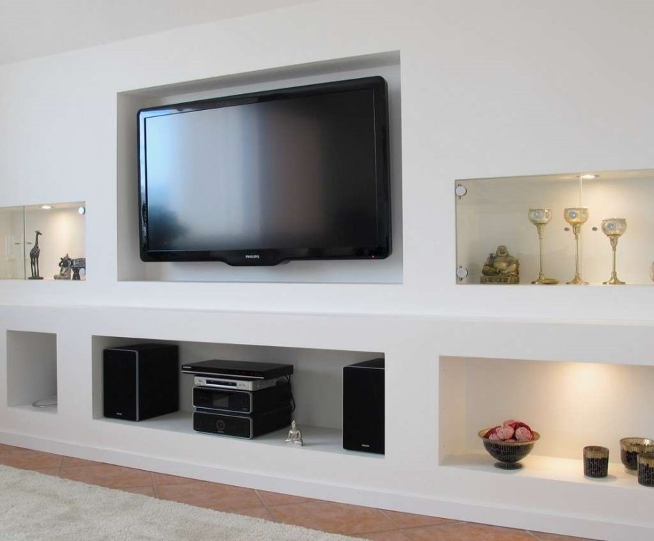 Стойка под телевизор из гипсокартона