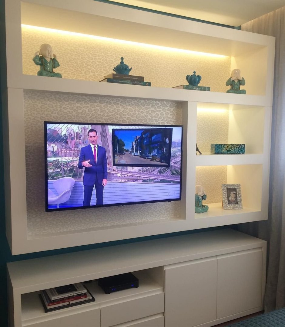 Камин встроенный в стену