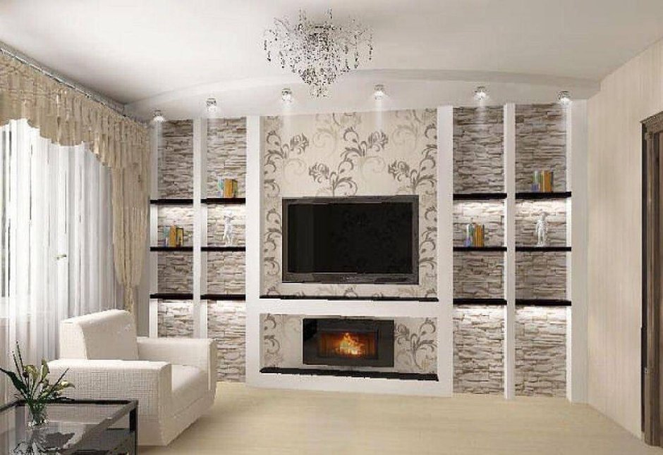 Подставка под телевизор из гипсокартона