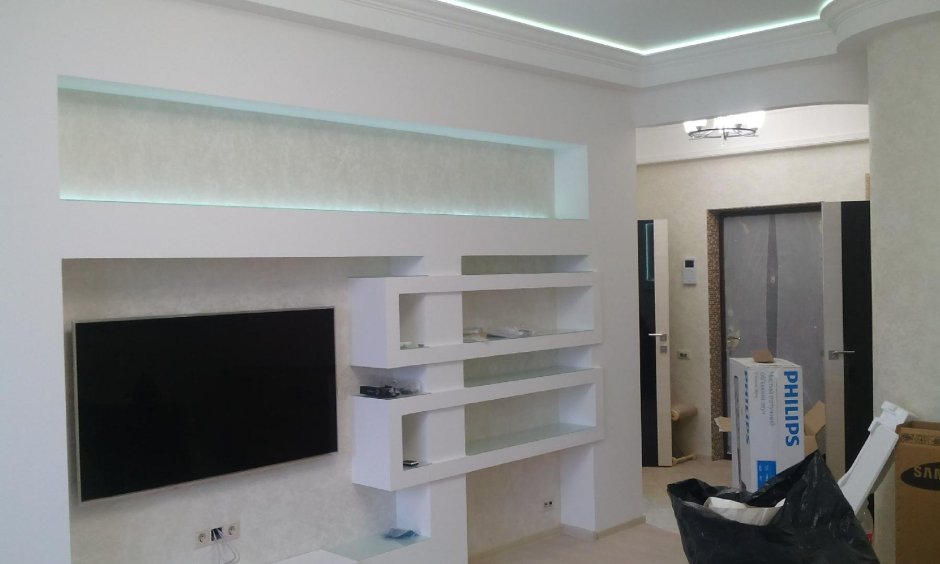 Декоративная ниша под телевизор