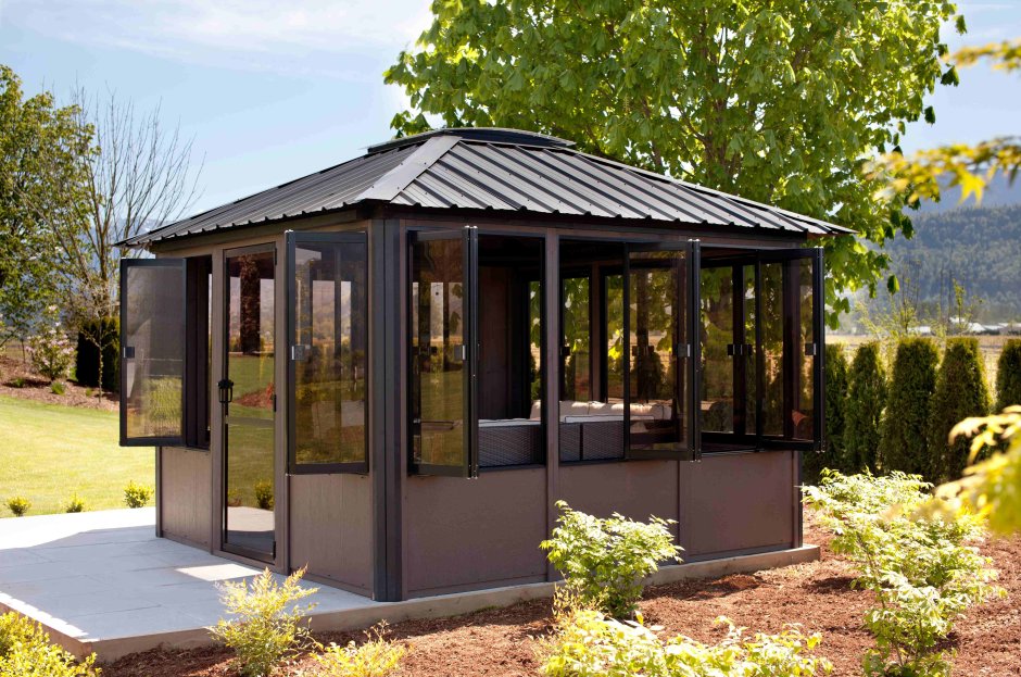 Шестигранная беседка из поликарбоната