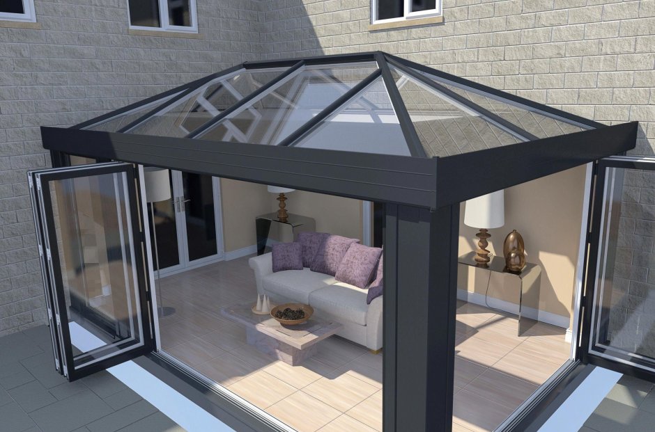 Трехфасадный зимний сад