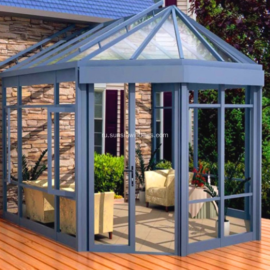 Сдвижной потолок на беседке