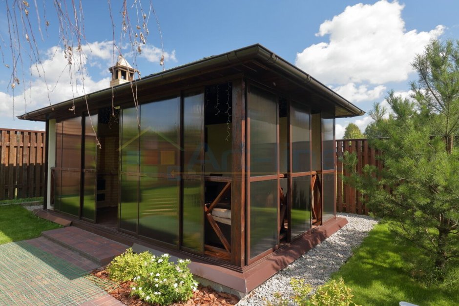 Беседка из алюминиевого профиля