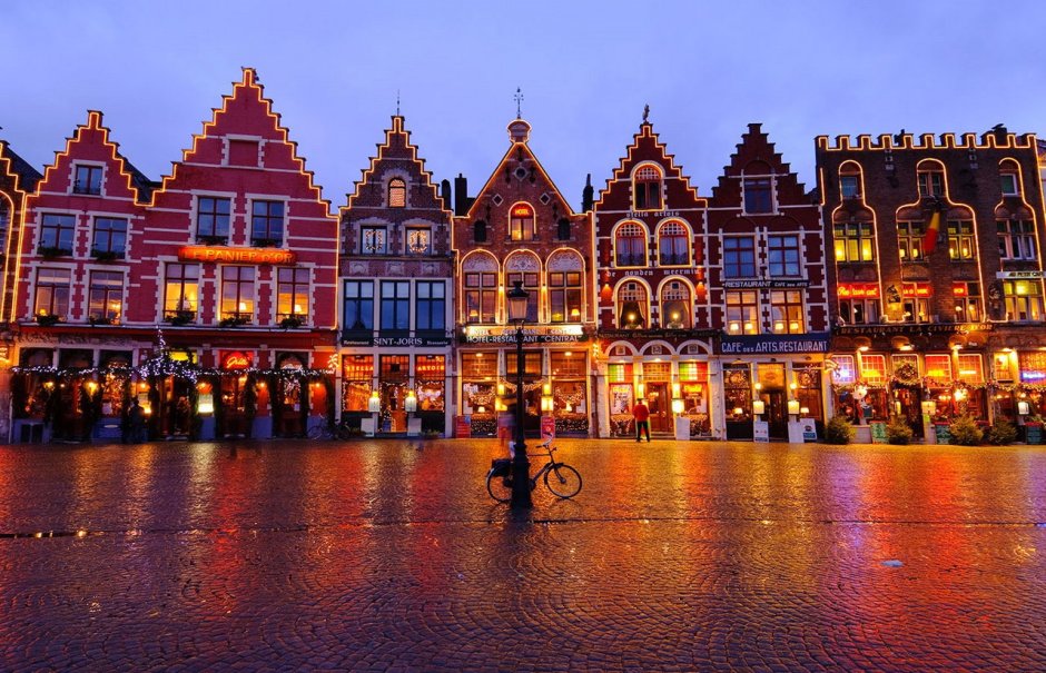 Рождественский Брюгге Бельгия