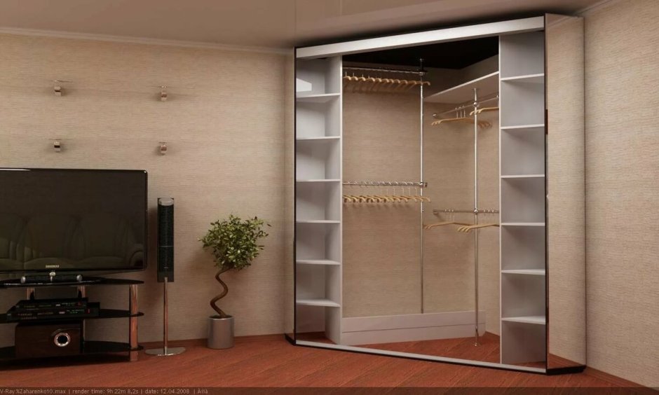 Шкаф-купе встраиваемый без задней стенки