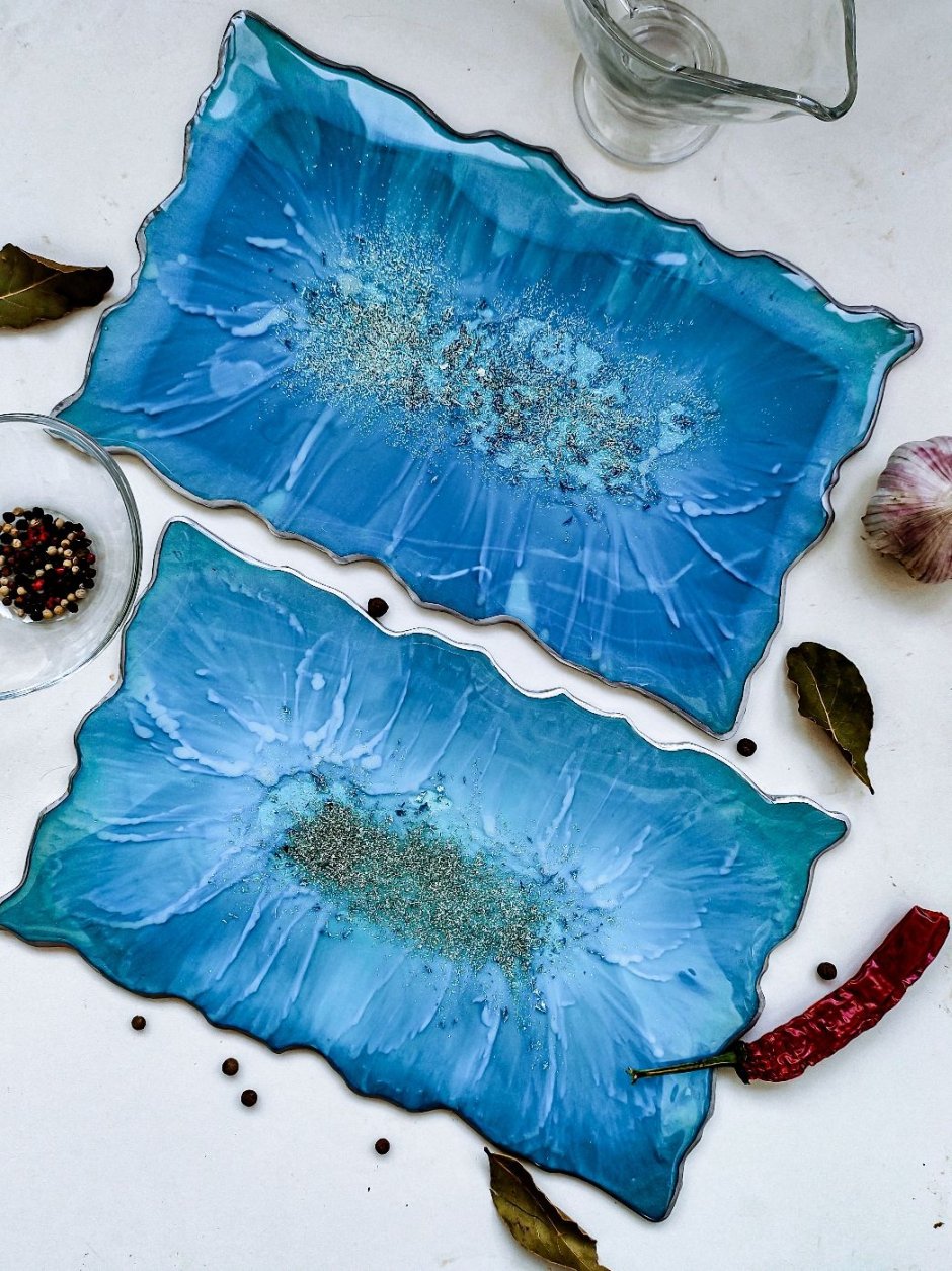 Изделия из эпоксидной смолы подносы