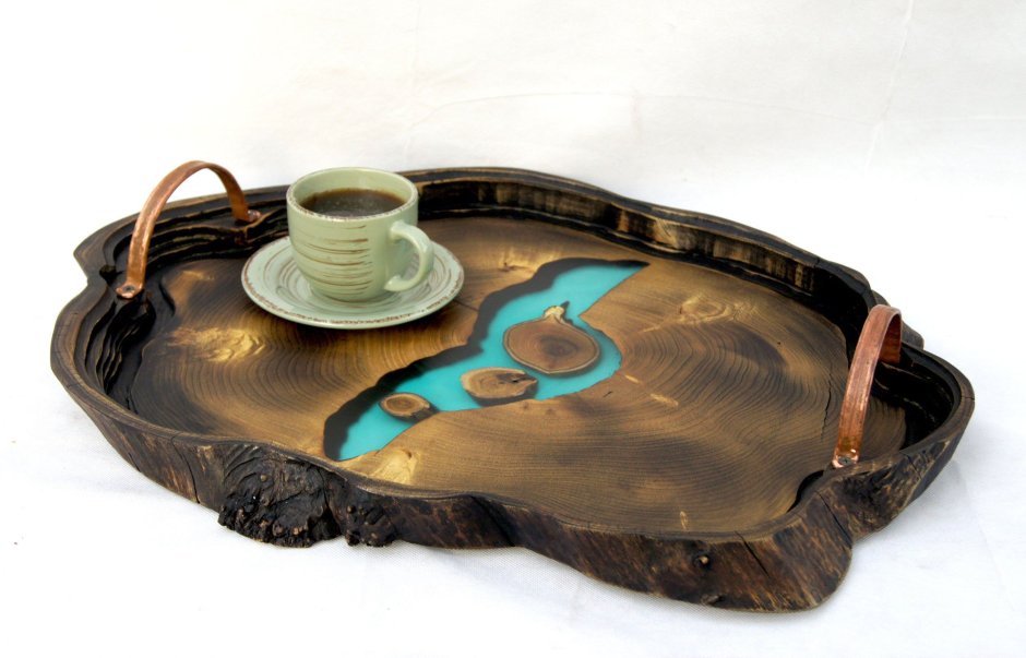 Деревянная посуда с эпоксидной смолой