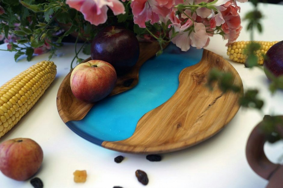 Поднос из эпоксидной смолы