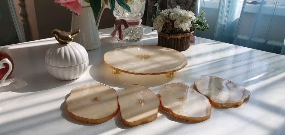 Подставка под фрукты из эпоксидной смолы