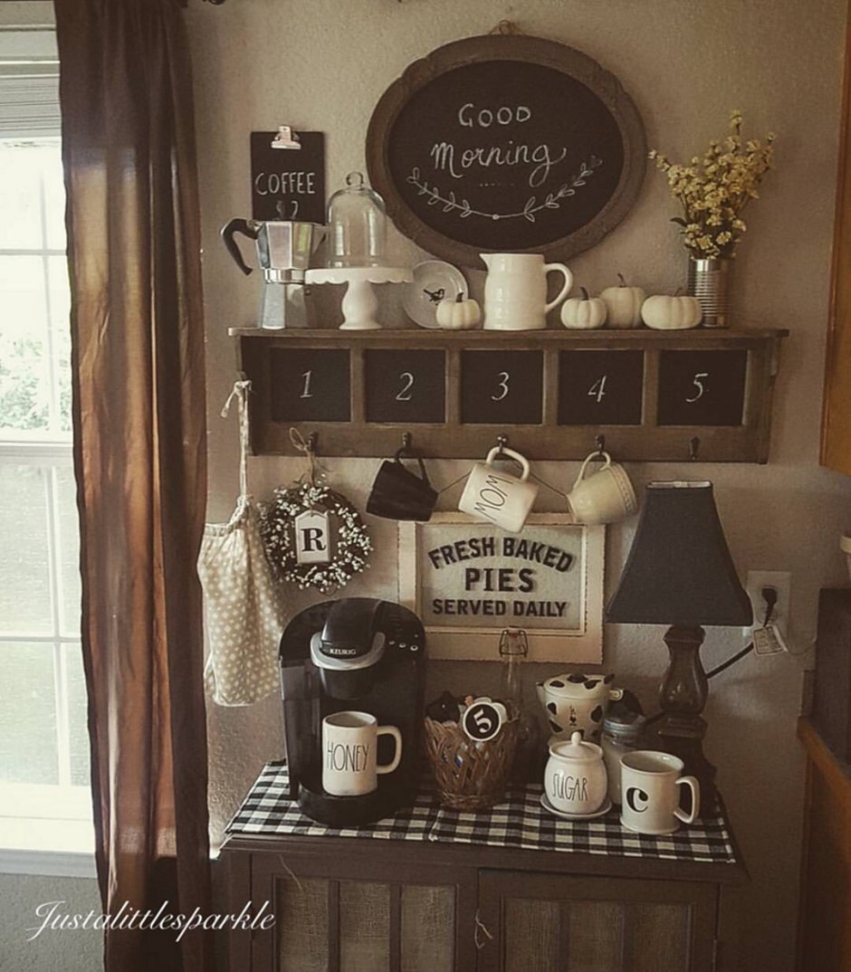 Кофейные полки на кухню