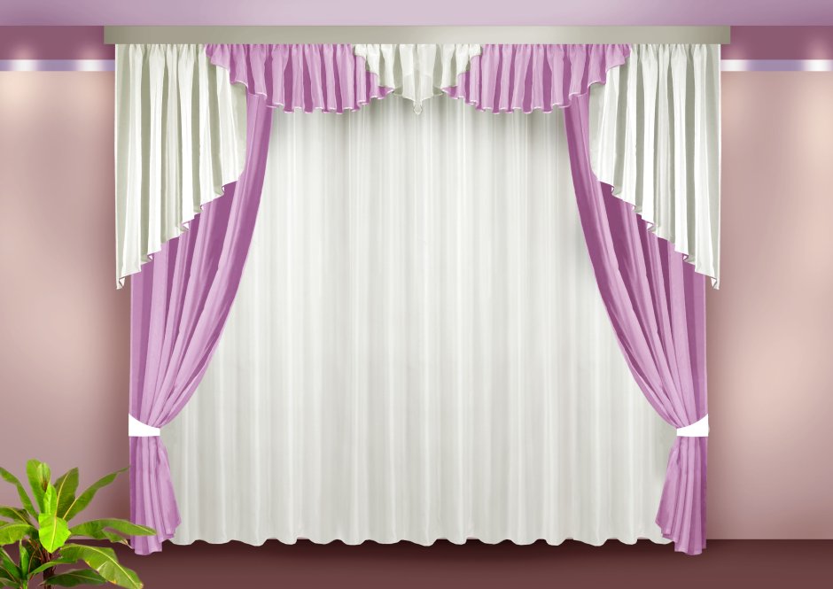 Голубые шторы