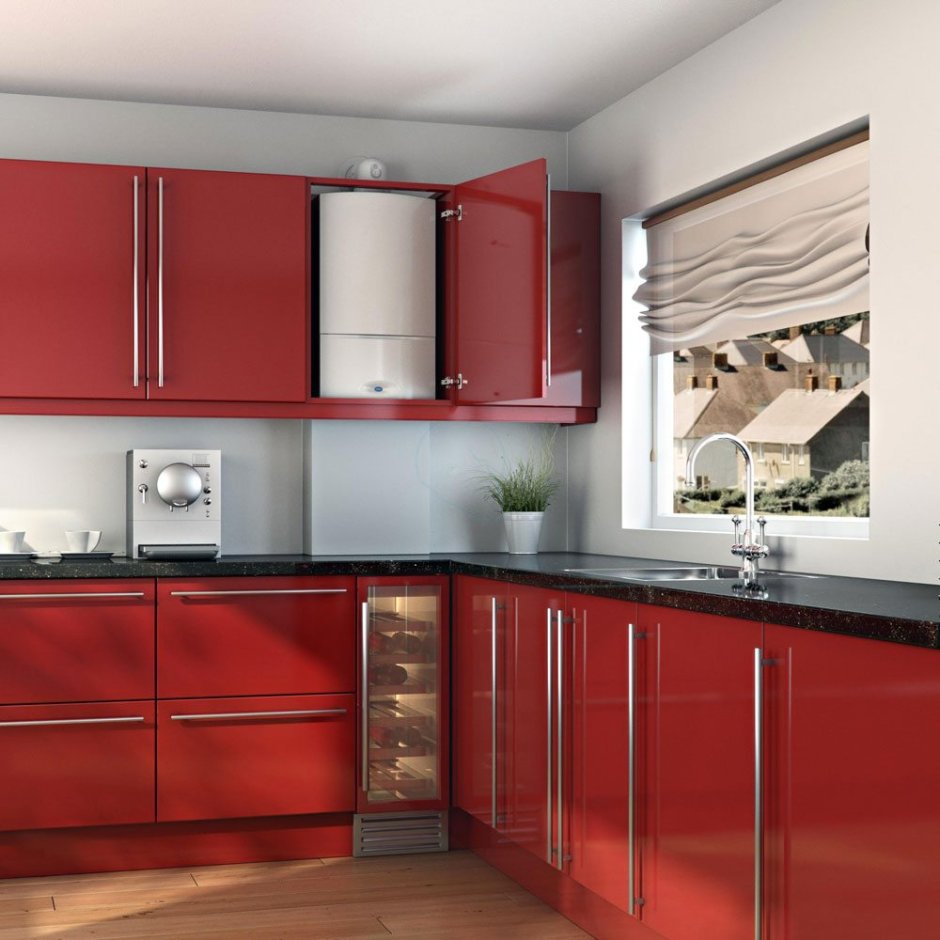 Кухонный гарнитур с газовым котлом