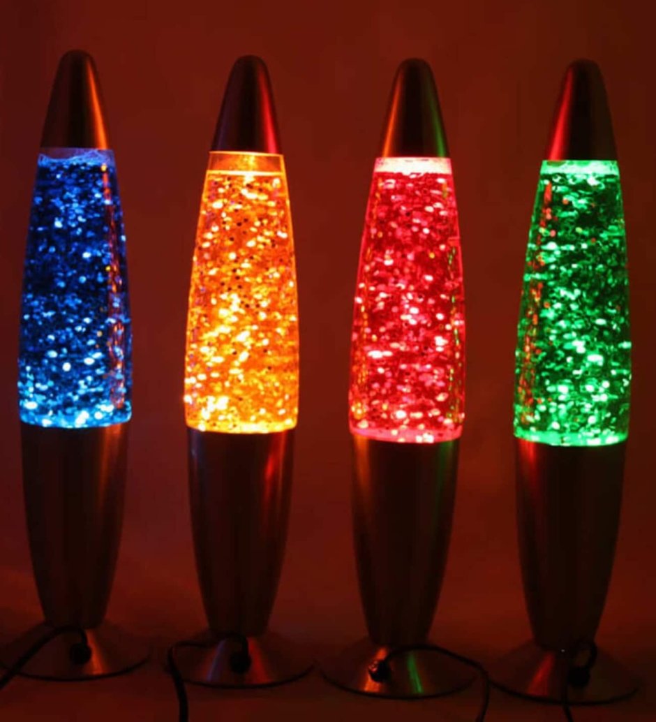 Лава-лампы с блёстками (глиттер)
