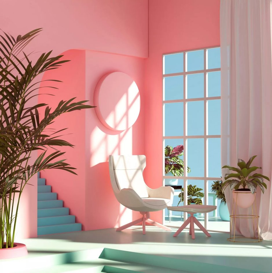 Розовая гардеробная