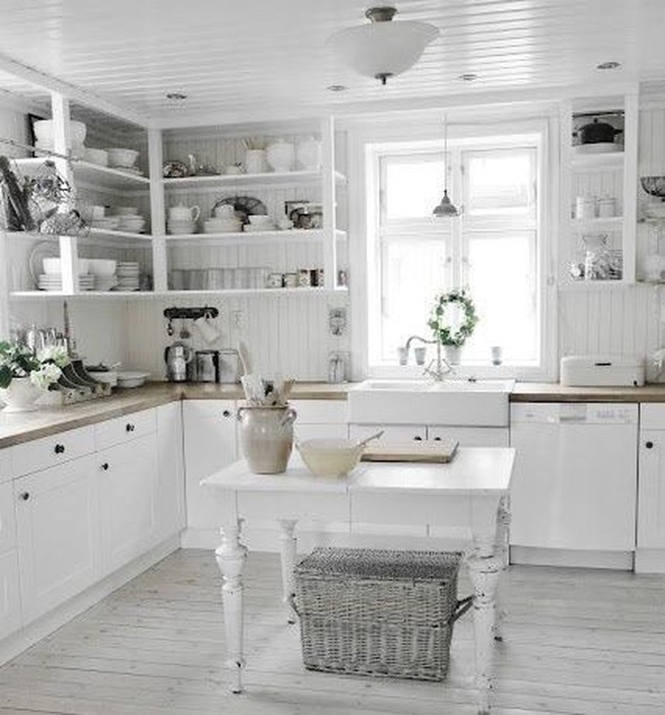 Декор кухни в белом стиле