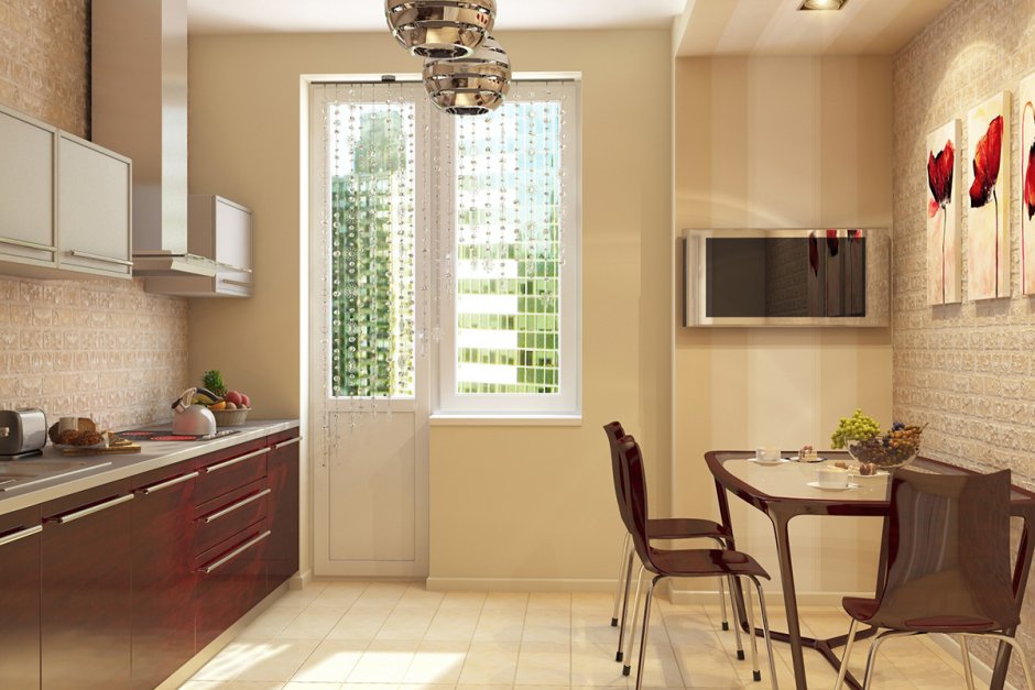 Фотообои в интерьере кухни