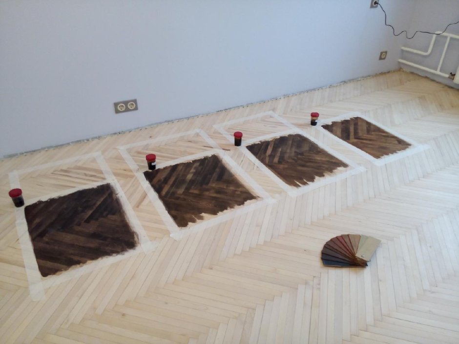 Тонирование паркета в темный цвет