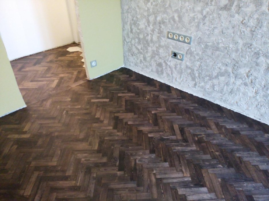 Тонирование паркета в темный цвет