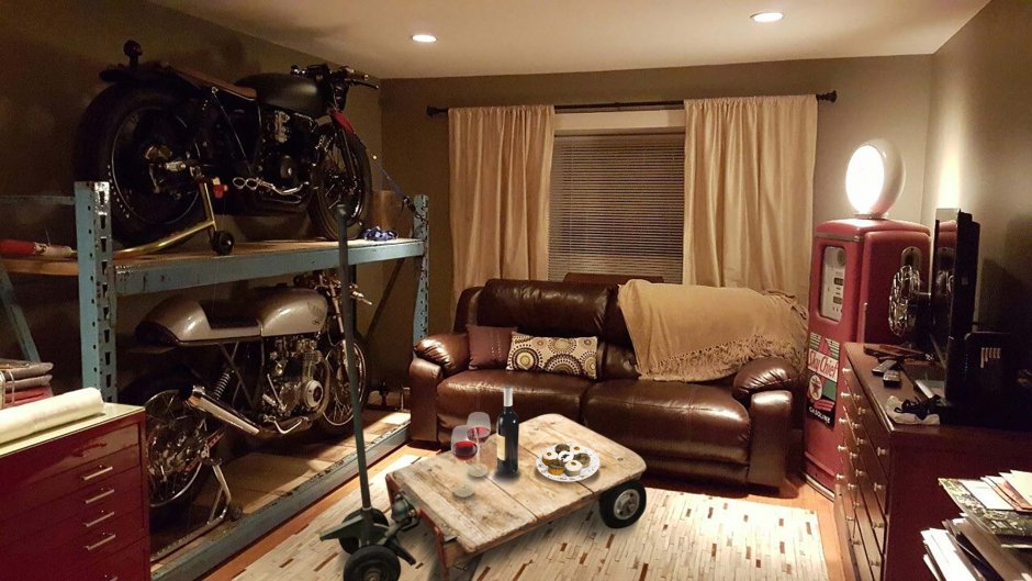 Комната в байкерском стиле