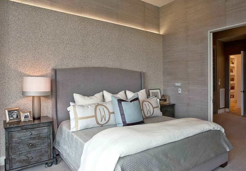 Декоративная штукатурка в спальне