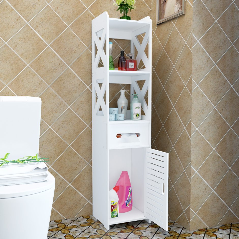 Узкий шкаф в ванную