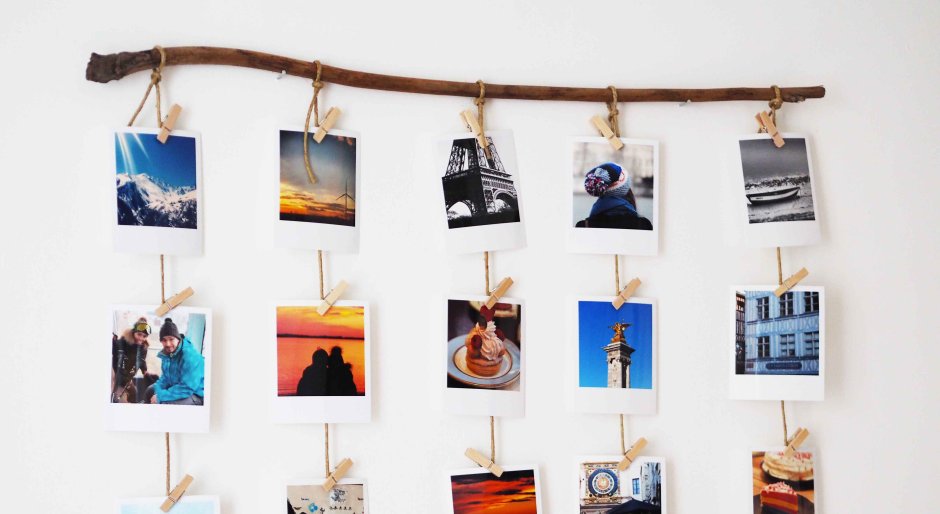 Украшение стены фотографиями