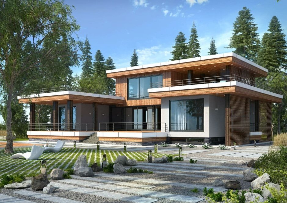 Проект флетхауса с плоской кровлей