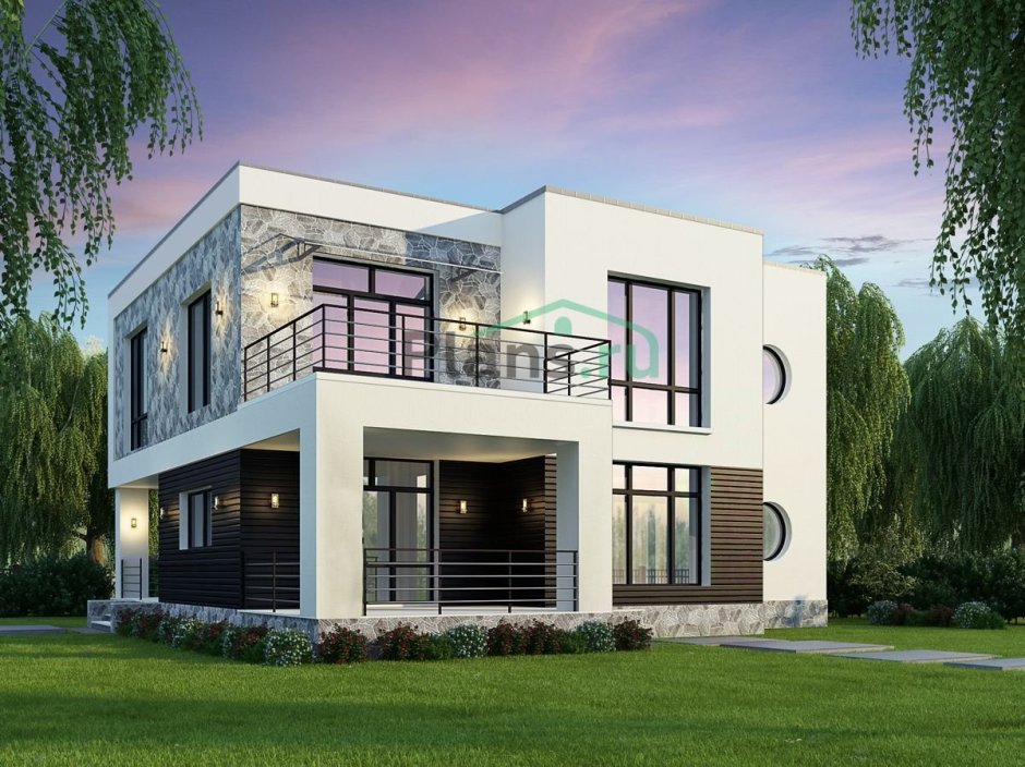 Дом с плоской крышей 160кв