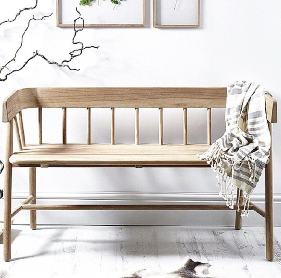 Скамейка в прихожую со спинкой