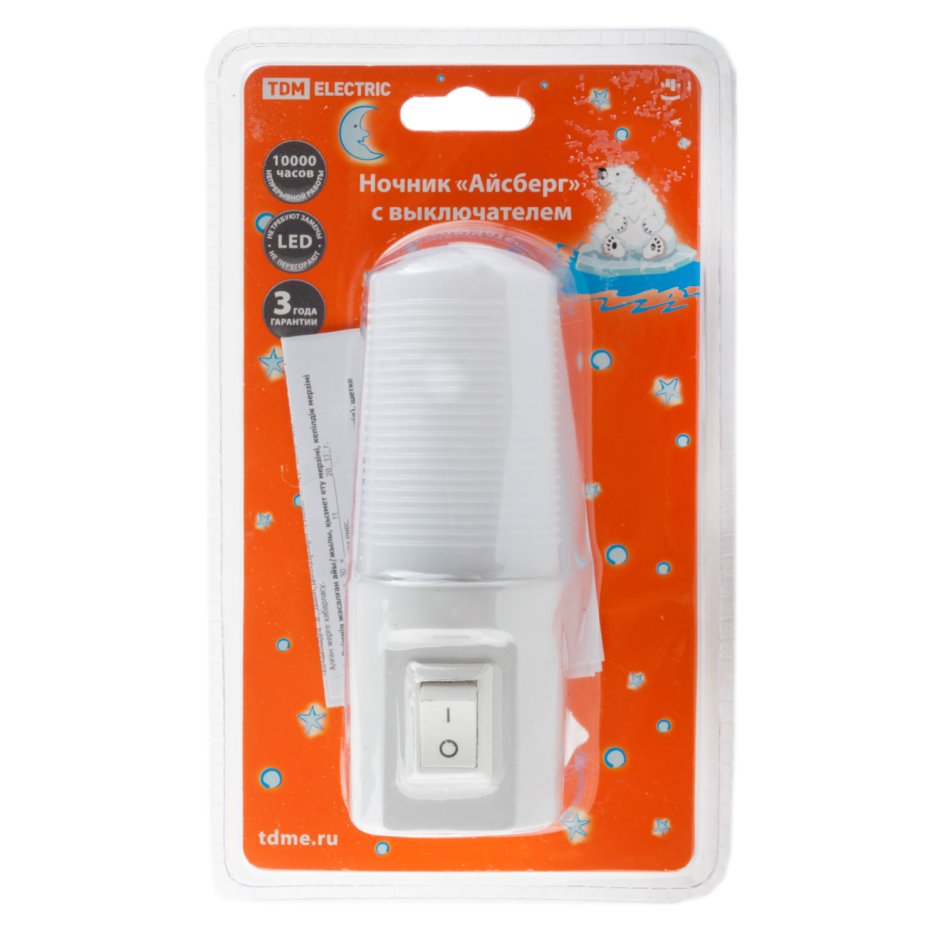 TDM ночник 'Айсберг' светодиодный с выключателем 0,5вт-220в