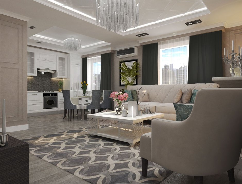 Столовая с панорамными окнами