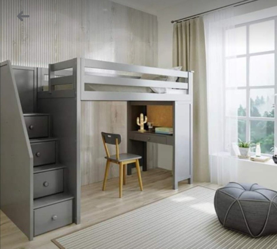 Спальня с двухэтажной кроватью для мальчика