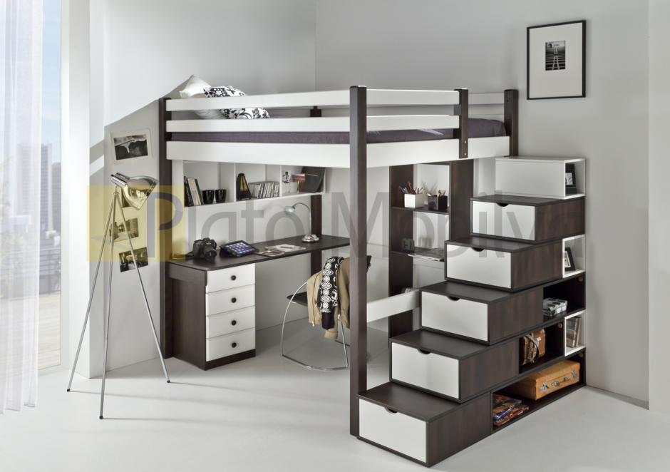 Кровать чердак в интерьере